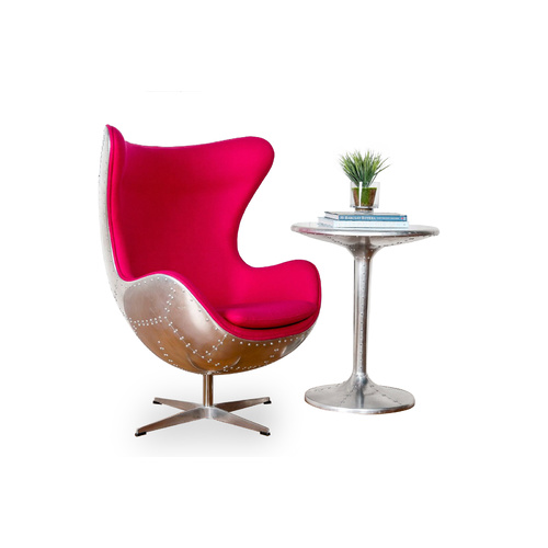 POPPY AVIATOR WINGED ARM CHAIR - FUSHIA