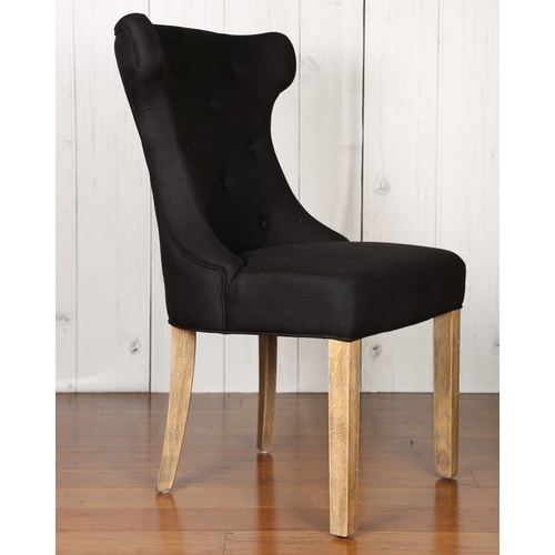 SADDLE DINING CHAIR - BLACK